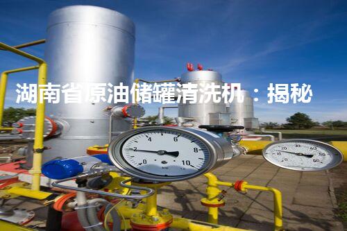 湖南省原油储罐清洗机：揭秘能否为环境保护带来新突破？